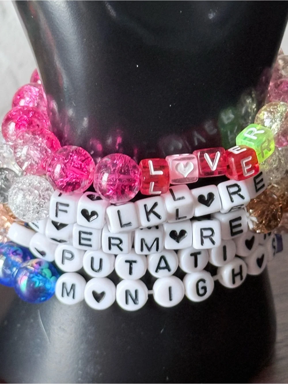 10 Handmade Taylor Swift Inspired Friendship Bracelets Eras Album Theme Lot - Picture 5 of 6